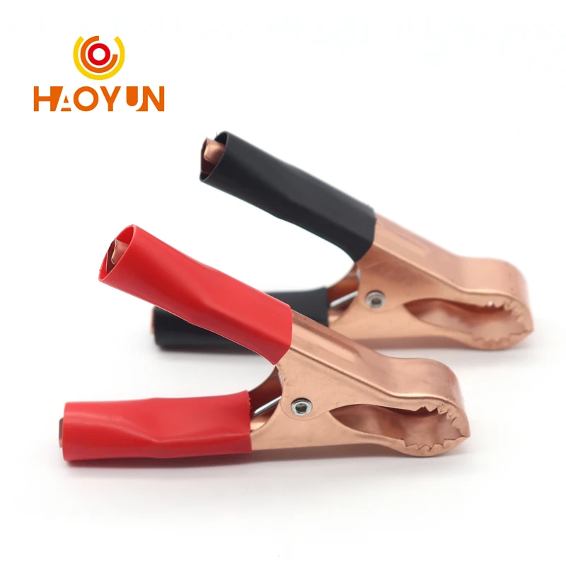 30A 50A 100A Car Alligator Clips Battery Clamps 75MM 80MM 90MM length 2PCS