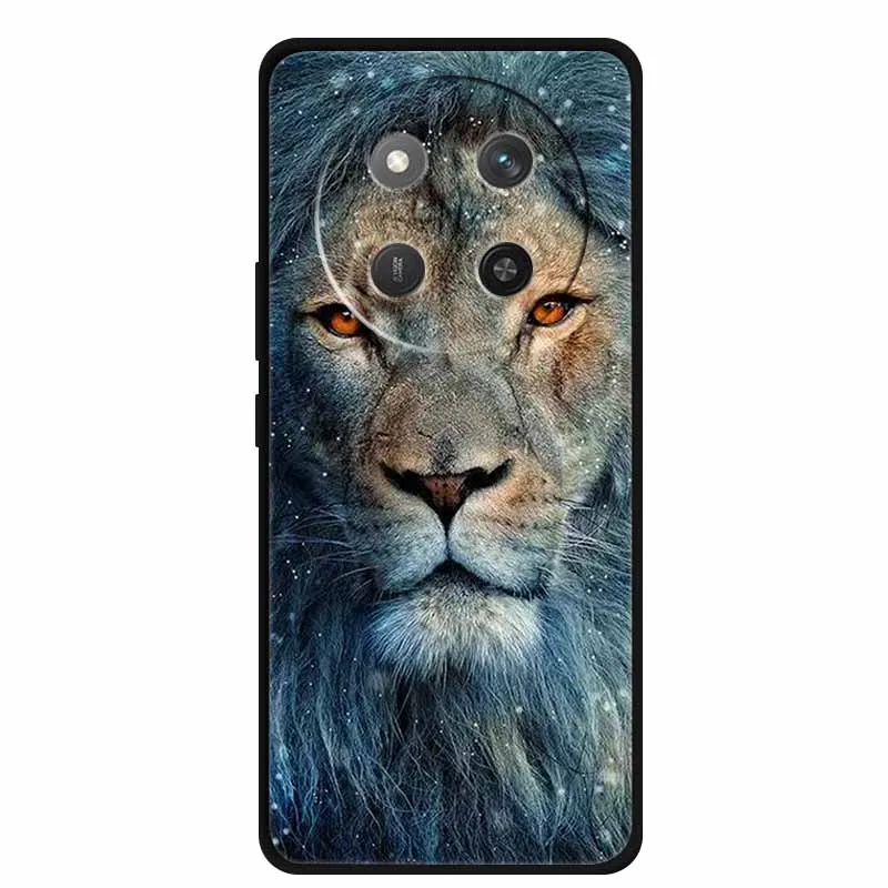Cartoon Painted Soft Black Silicone Back Cover