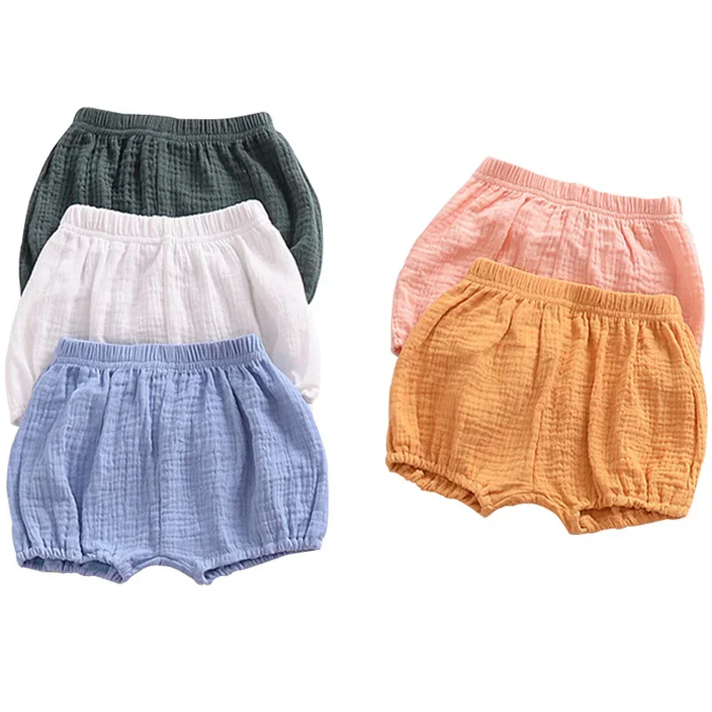 Kids Shorts Baby Girls Summer Linen Cotton Outfits Children Clothing Newborn Comfortable Toddler 0-4Y
