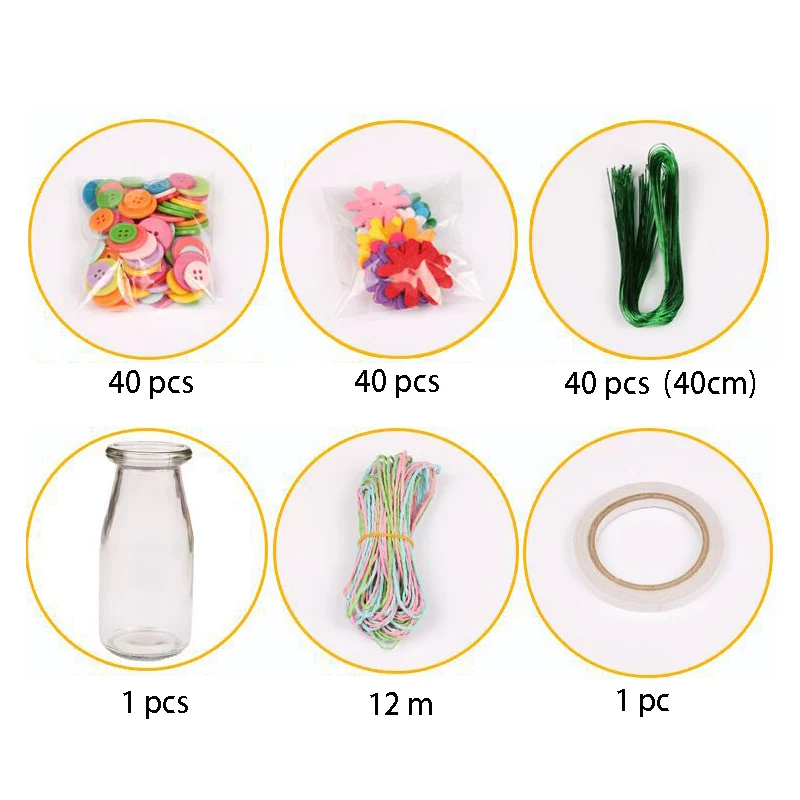 DIY Flower Toys Handmade Children Crafts Kids Educational Creative Toys Kids Make Your Own Bouquet Art Project Activity Gift 6