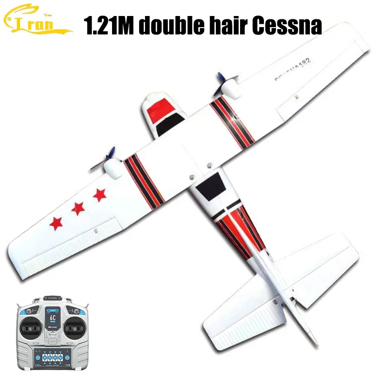 

Twin-propeller Cessna 182 Plus1210mm Wingspan Epo Electric Fixed Wing Aircraft Model Crash Resistant Fpv Invincible Aircraft
