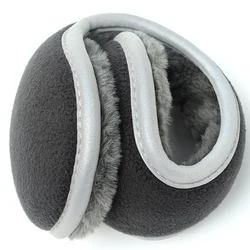 Unisex Foldable Reflective Winter Ear Warmers with Thermal Insulation (Black)