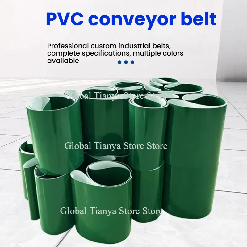 PVC Conveyor Replacement Belt – Green, 2100x250mm, 2mm Thick For Industrial Transport, Packaging, Production Lines-1333716