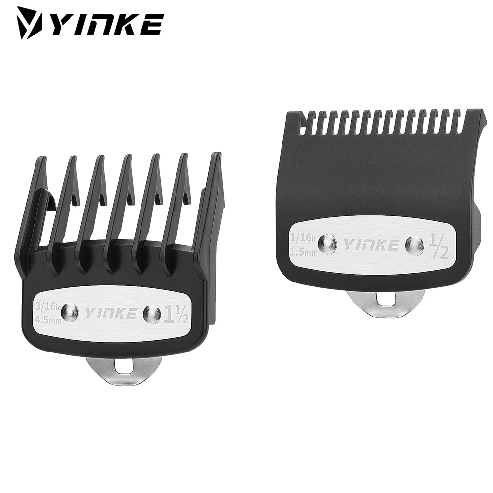 YINKE Premium Clipper Guards for Wahl Hair Clippers with Metal Clip - 2 Cutting Lengths Fits All Full Size Wahl Trimmers