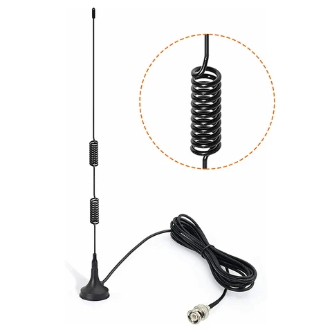 Bingfu VHF UHF Ham Radio Antenna Amateur Radio Mobile Radio Scanner Antenna BNC Male Connector For Uniden Radio Scanner