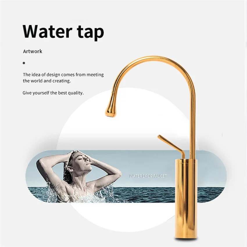 Modern Minimalist Gold Ceramic Tabletop Basin Bathroom Wash Basin