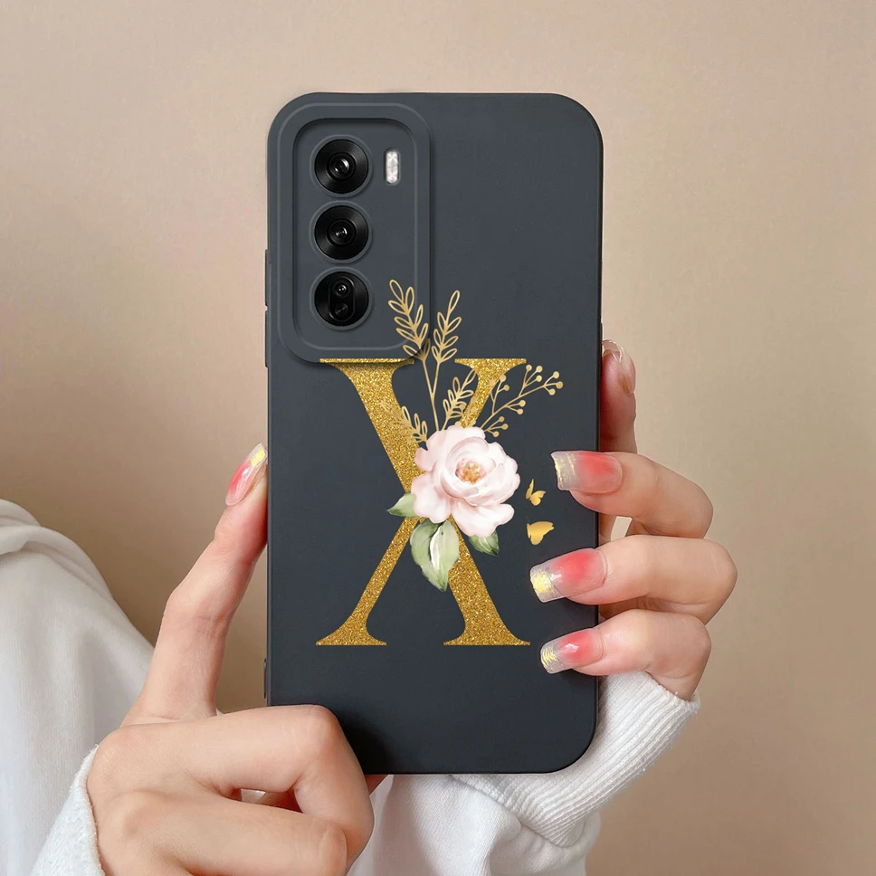 Sleek Liquid Protective Phone Case with A to Z Letter Design - Fashionable Shell Cover