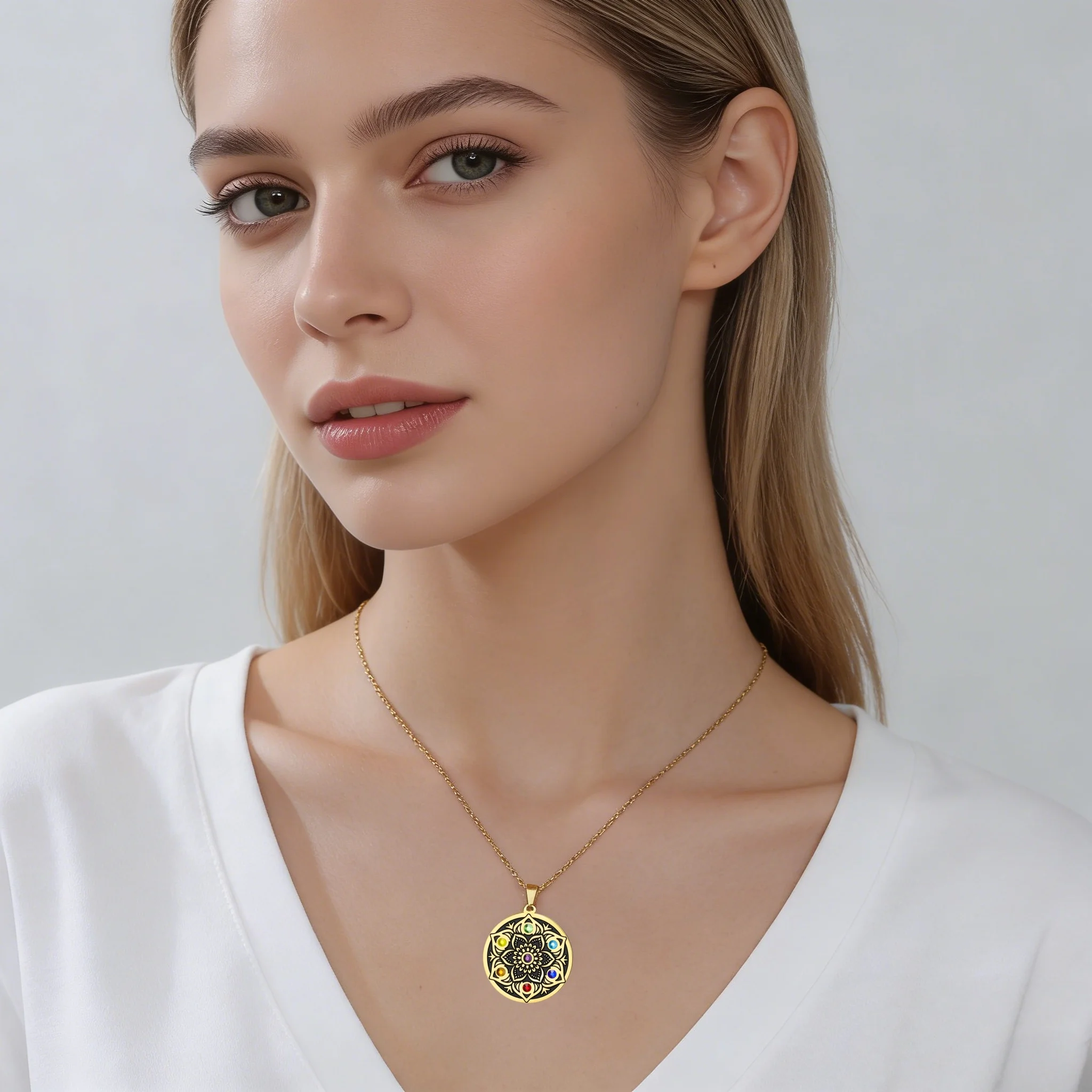 7 Chakra Mandala Necklace 3