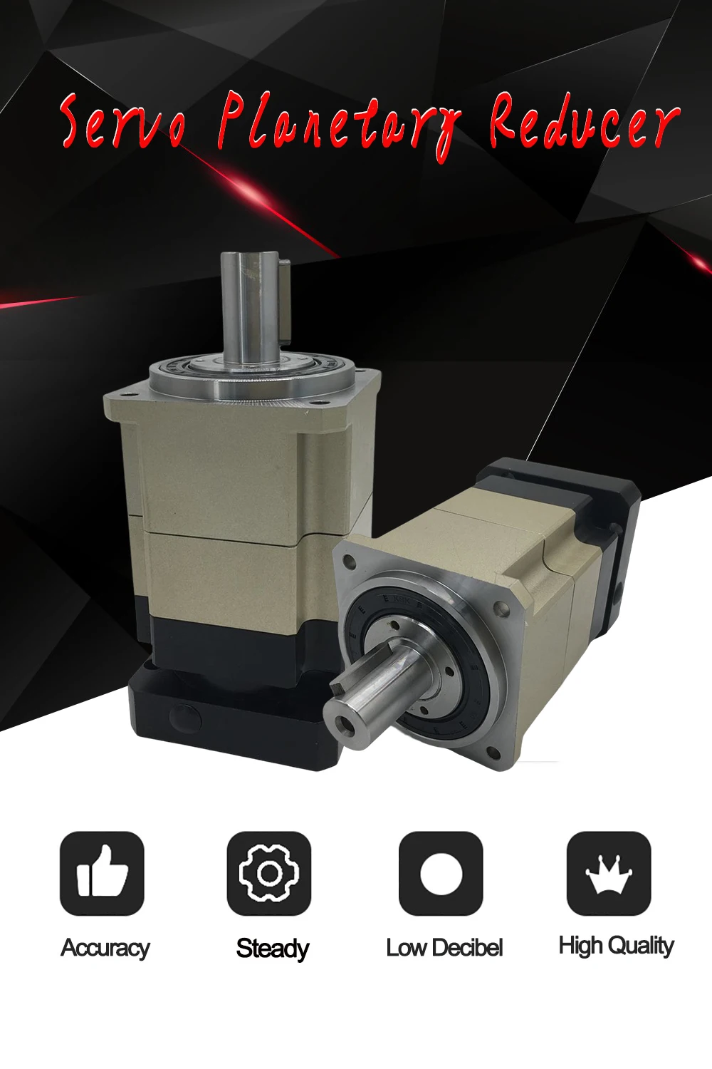 Description Picture 2 of itemNema 34 High Precision Helical Gear Planetary Gearbox Ratio 5:1~100:1 90mm Flange Servo Planetary Reducer 12.7 14 16 19mm Input