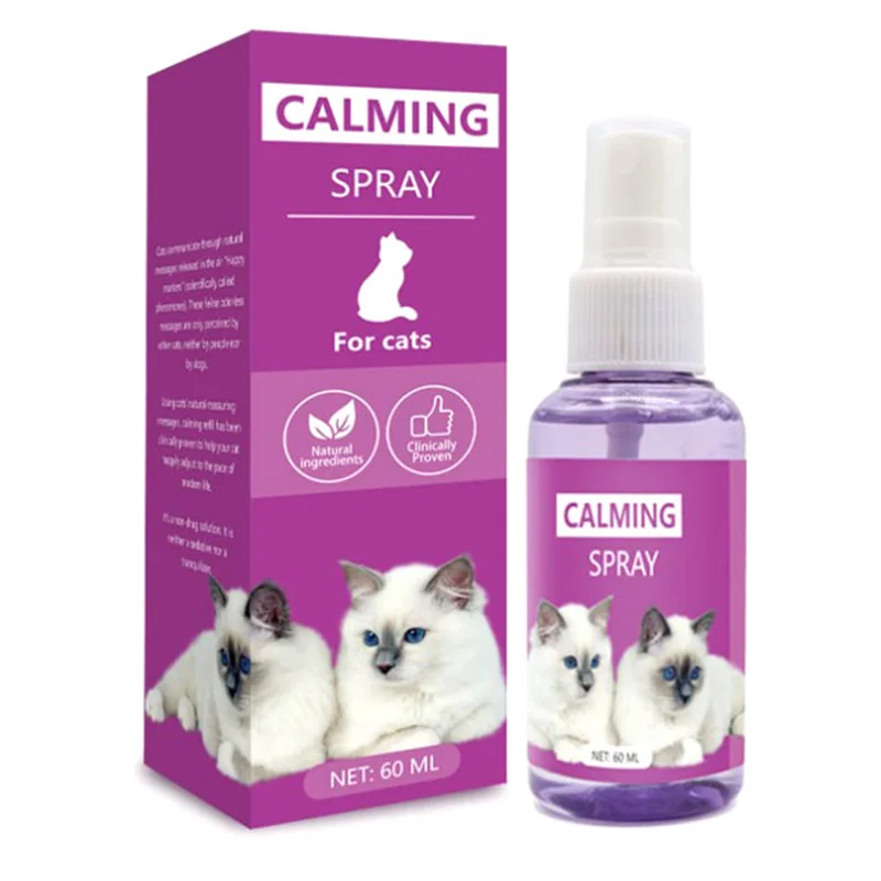 60ml Calming Spray Feline Anti Stress Pheromone Emotional Soothing Spray Health Cleaning Supplies For Cats