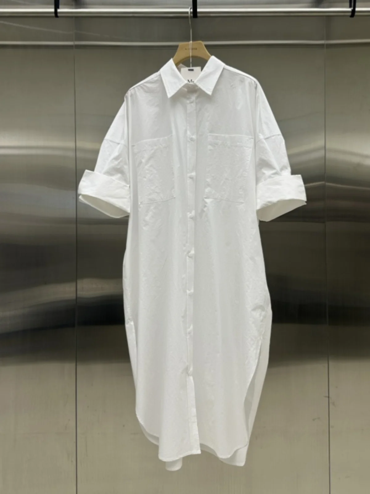 

Женское платье-рубашка SuperAen для пожилых женщин, Новинка лета 2024, модное свободное укороченное платье-кардиган в Корейском стиле