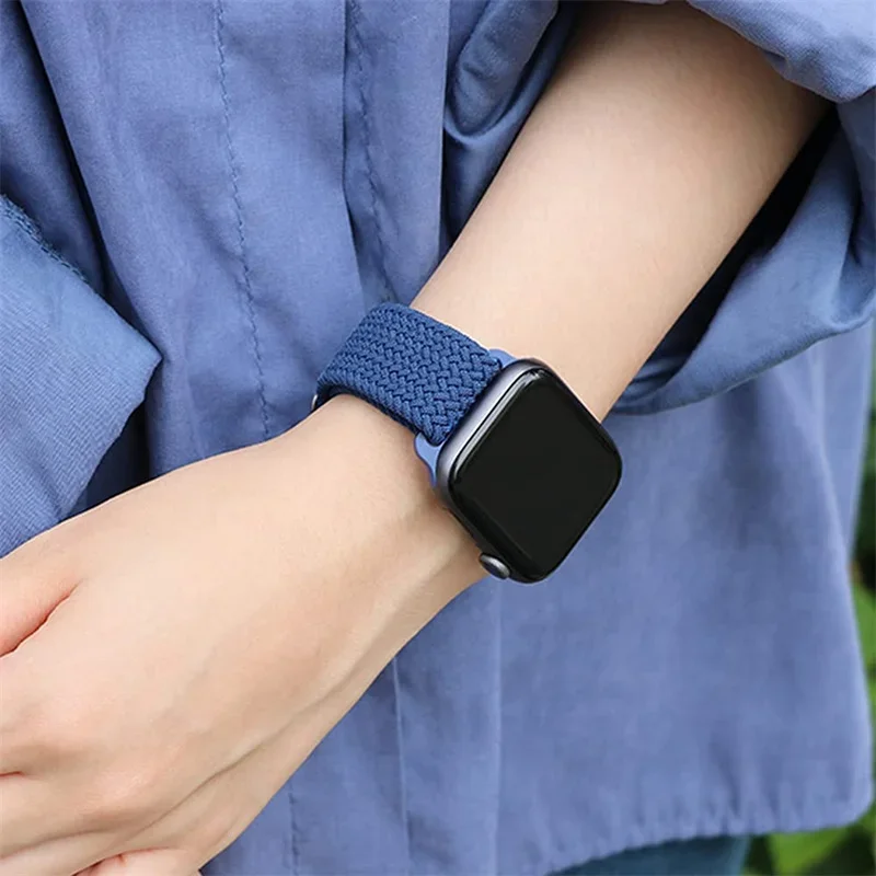 Braided Loop Elastic Watch Strap - Vibrant and Durable Design