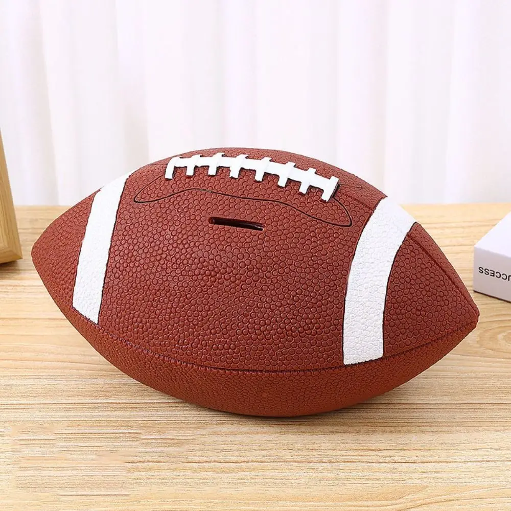 Creative Rugby Football Coin Savings Tank Large Capacity American Football Rugby Money Tank Durable INS Kids Storage Box Adults