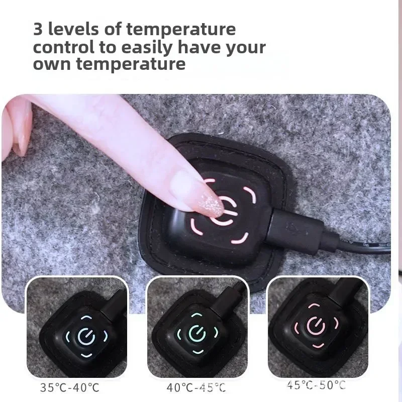 Portable 6 Area 10W DC Heated Mat Plush Electric Blanket Single Mattress USB Type-C Interface Washable Office Bedroom Outdoor