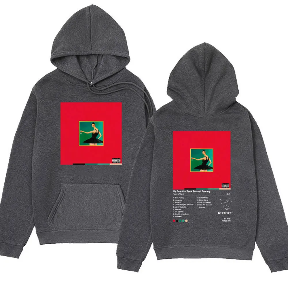 Rapper Kanye West Hip Hop Hoodie Men Women's Clothes Fashion Oversized Pullover Fashion Vintage Hooded Sweatshirts Streetwear