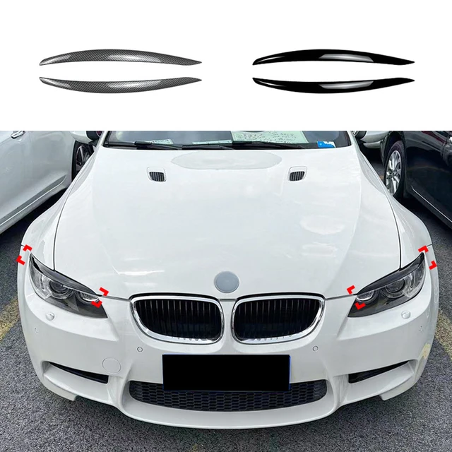 Auto Scheinwerfer Augenbrauen Augenlid Abdeckung Trim abs Carbon Fibe Kopf  Licht Augenbraue für BMW 3er E92 E93 M3 2014-2017 - AliExpress