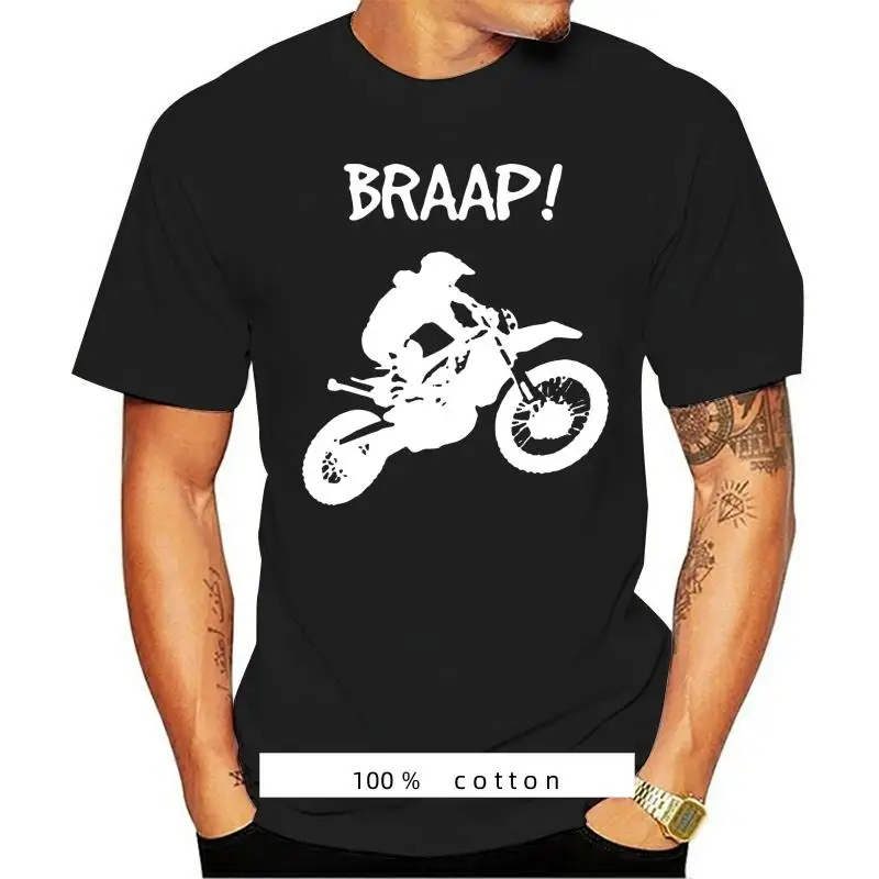 

Men Short sleeve tshirt Dirt Bike Motocross Supercross Design Braap T Shirt Women t-shirt
