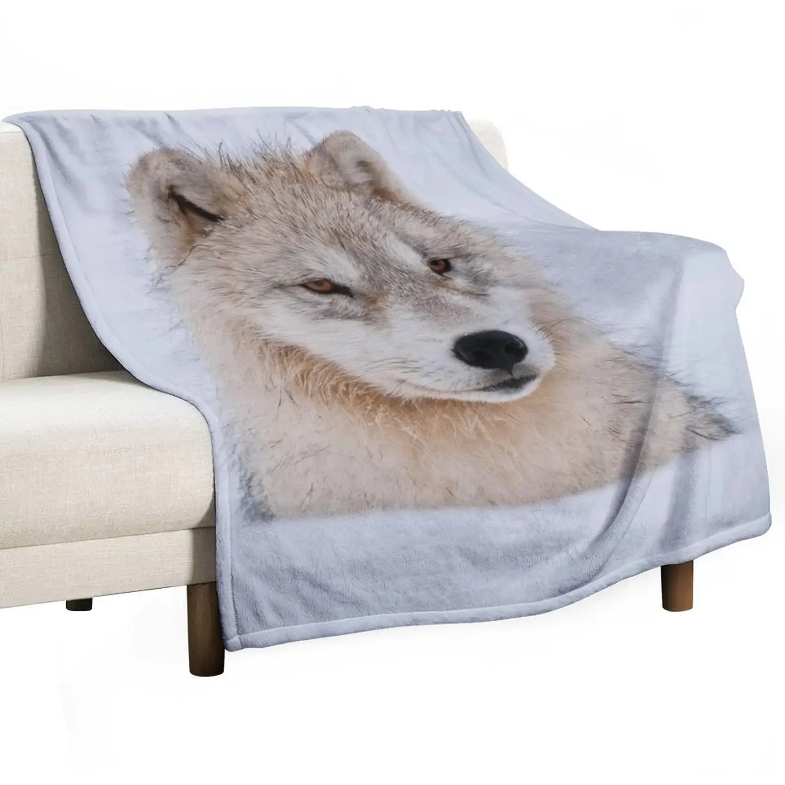 

Arctic Wolf Throw Blanket for sofa wednesday Blankets