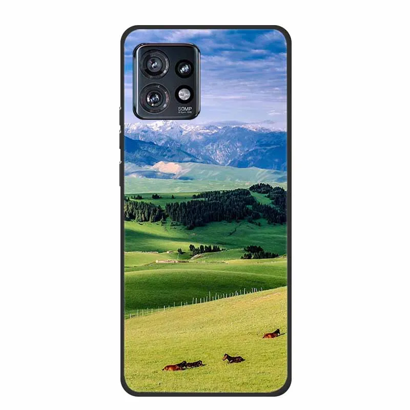 Motorola Edge Plus 2023 Shockproof Cat Design Soft TPU Silicone Phone Case