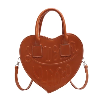 Frauen Handtasche Mode Herz Form Originalität Design Leder Taschen Für Frauen Umhängetaschen Großen Größe Leder Weibliche Schulter Tasche — изображение 6