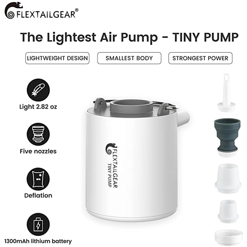 Flextailgear Air Pump Mattress Electric Inflatable Mini Mattress Pump 캠핑 Camping Air Bed Pump