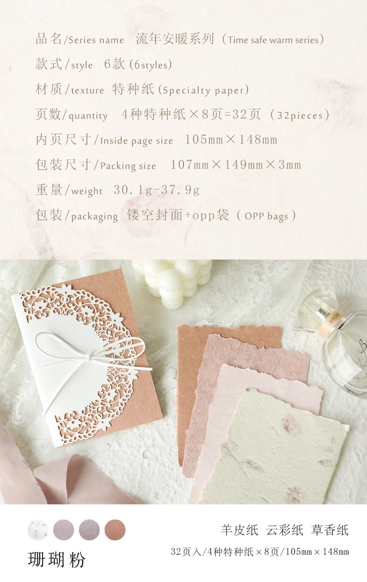 JIANQI 32 teile/paket Dekor Sammelalbum Vintage Materialien Papier buch DIY Junk Journal Collage Fotoalbum Retro Hintergrund papier – Detail 3
