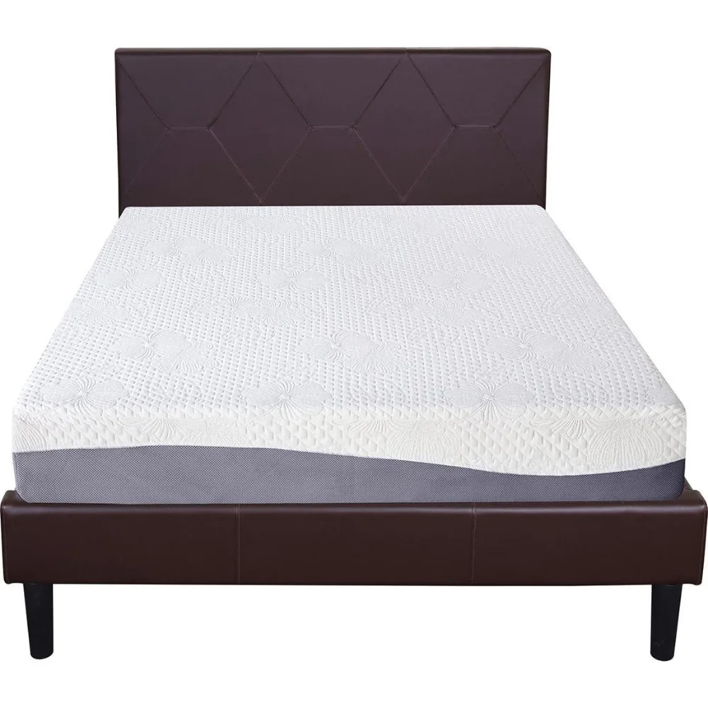 

10 Inch Gel Layer Top Memory Foam Mattress - Queen, Medium Plush, White