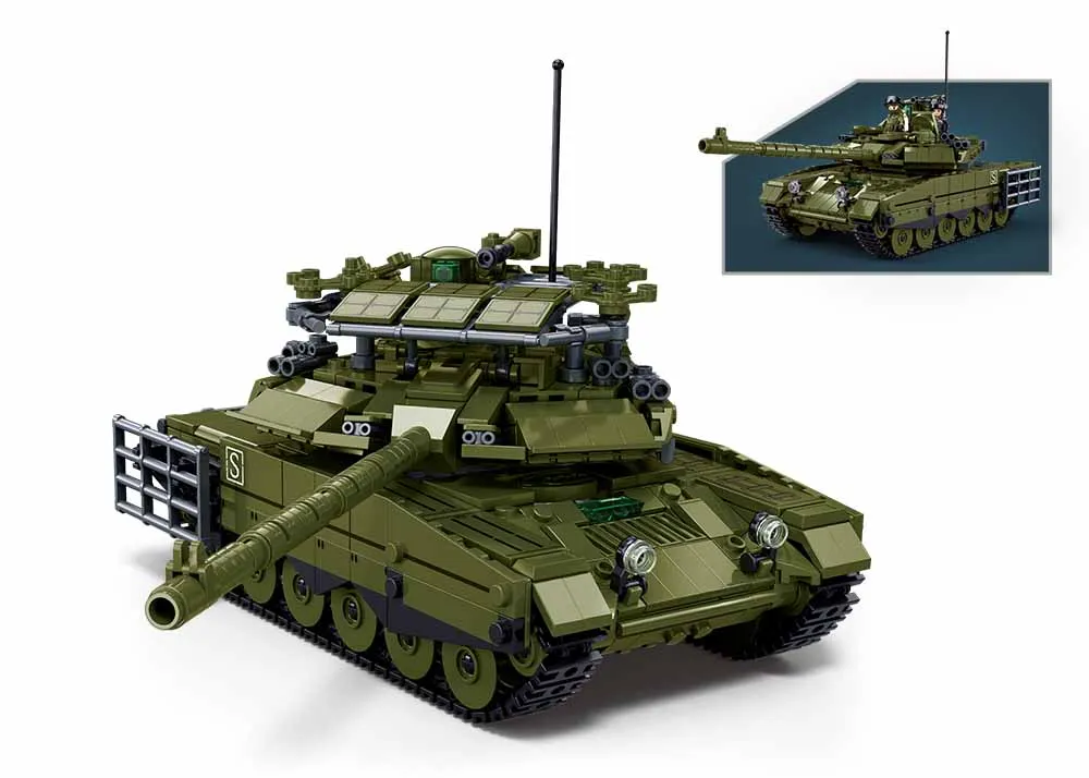 NEUE Sluban M3A3S Infanterie Gepanzertes Fahrzeug Abrams Tank Bausteine Klassische Militär Spiele Red Alert Modell WW2 Ziegel Spielzeug Geschenk – Detail 11