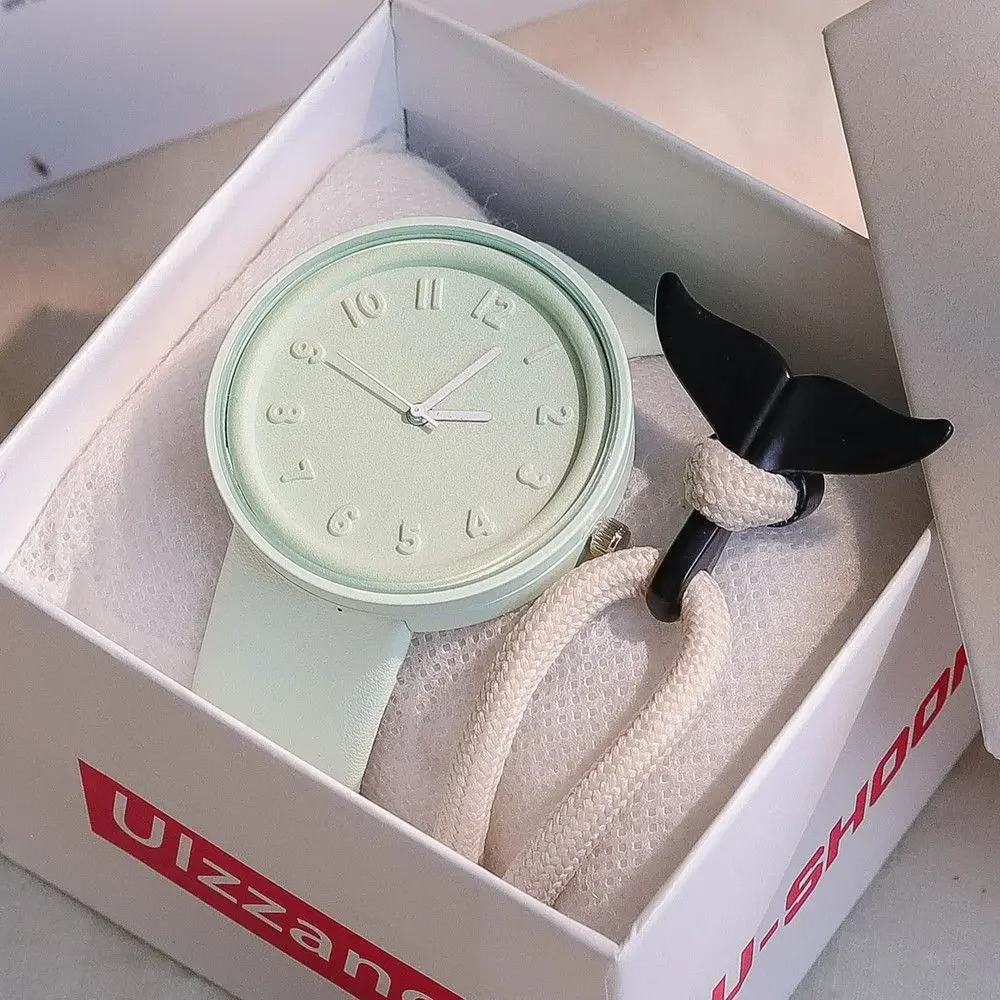 

Модные простые женские кварцевые часы Makaron в стиле Ins, высокая красота, для студентов, для мужчин и женщин, Круглые, для отдыха, винтажные наручные часы