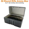 50 Rounds Flip-Top Rifle Ammo Box Tactical Rifle Cartridge Storage Case Ammo Can for 5.56x45/.17/.222/.223/204 Rug Caliber 2