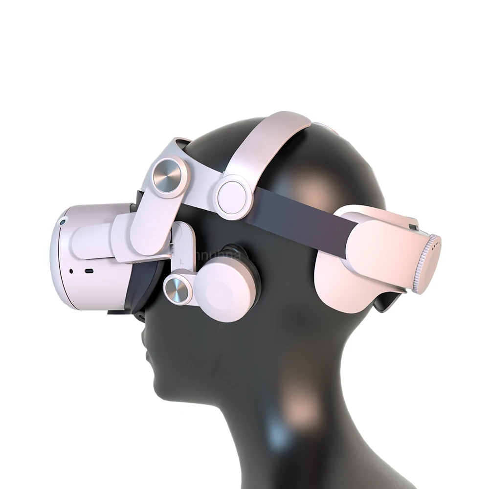 Head Strap com Ear Muffs para vr Headconjunto Enhanced Sound Ajustável Comfort Elite Strap Acessórios para Auscultadores Meta Oculus Quest 2