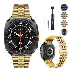 Premium Stainless Steel Luxury Watch Strap Bracelet - Galaxy watch 8 40mm (Golden)