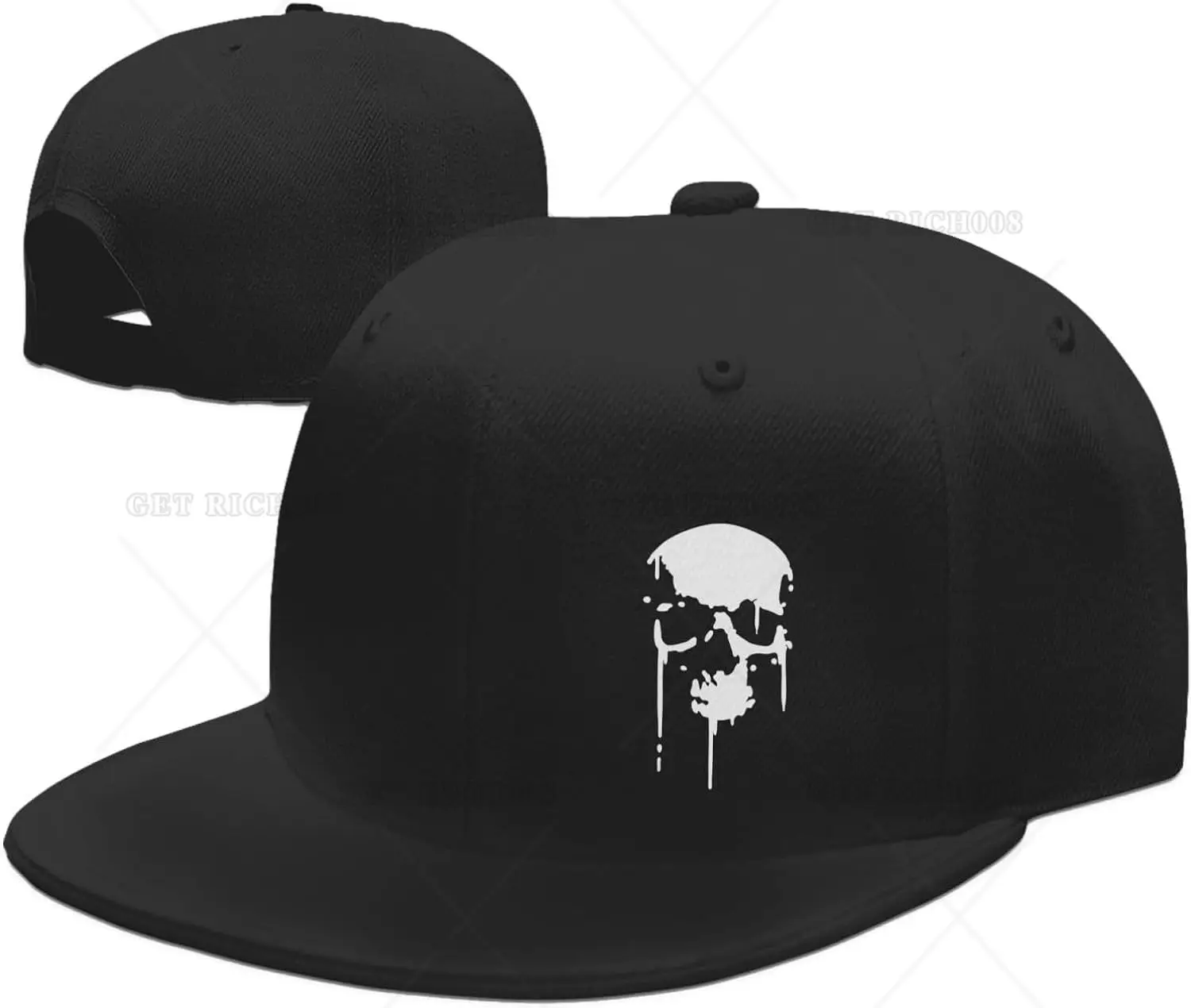 Skull Skateboards Hat Flat Bill Hats for Men Snap Backpack Mens Hats and  Caps Cool Snapback Baseball Cap for Boys Hip Hop