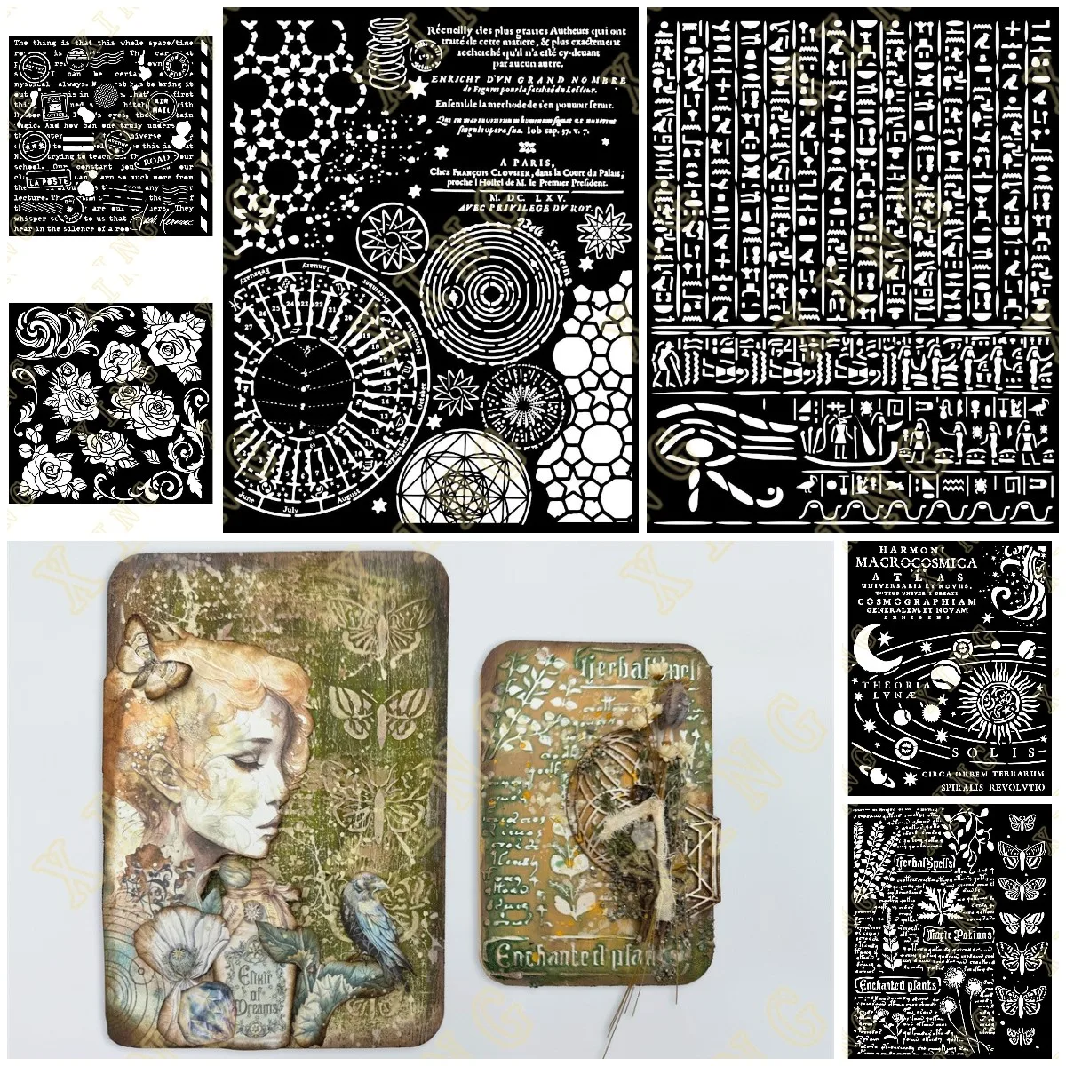 

2024 New Rose Pattern Egypt Item Layering Stencils Painting Diy Scrapbook Coloring Embossing Paper Card Album Craft Decorative