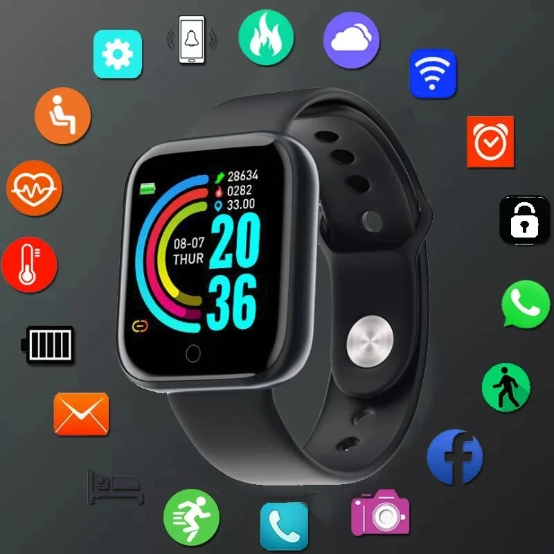 Y68 Smart Watch Per Android Ios Donna Uomo Smartwatch Per Bambini Fitness Sport Bracciale Uomo Smart Watch Per Donna Smartwatch