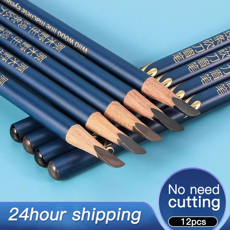 

12 шт. карандаш для бровей водостойкий татуаж художественный ТИНТ Перманентный макияж для бровей карандаш-расширитель Косметика принадлежности для бровей