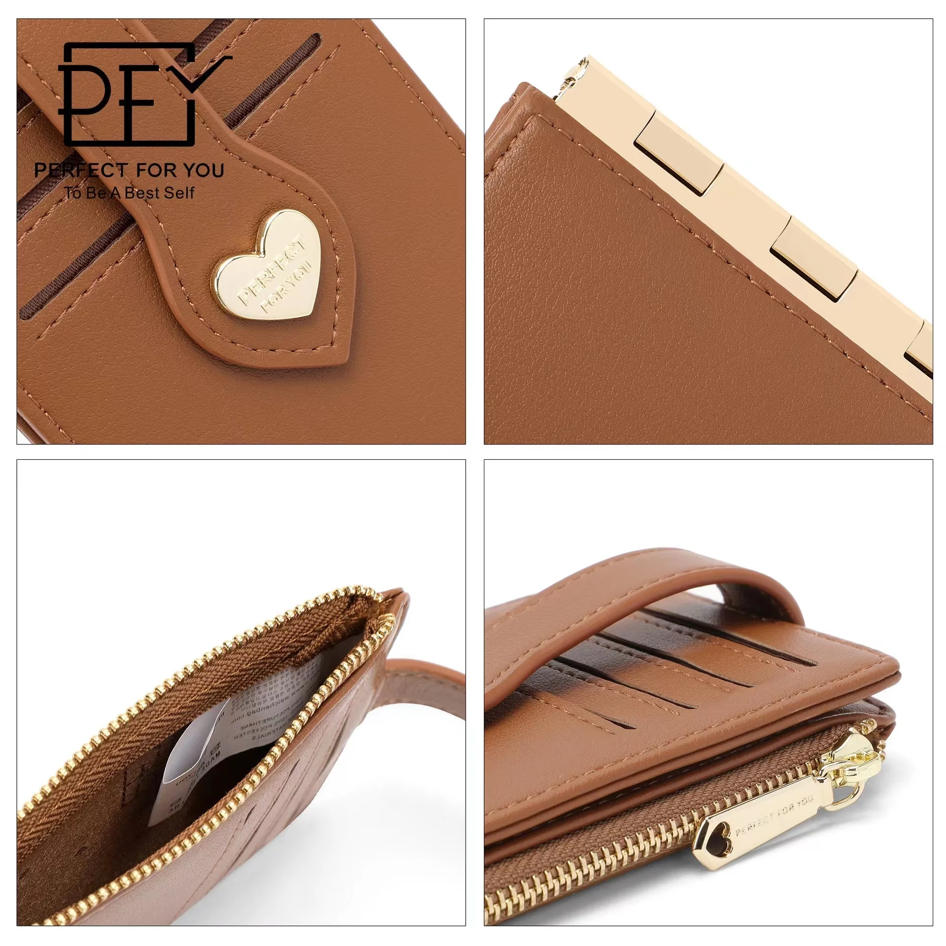 Contracted and delicate multi-functional wallet card pack metal purse one female zero wallet