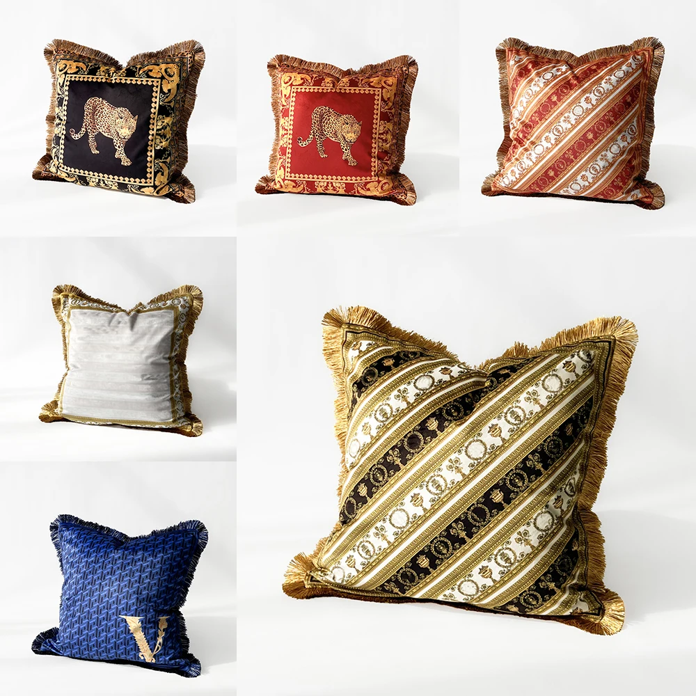 

Croker Horse 45x45cm Throw Pillow Cushion Cover - Velvet Fabric Itanlian Leopard Style Couch Sofa Pillow For Living Room Bedroom