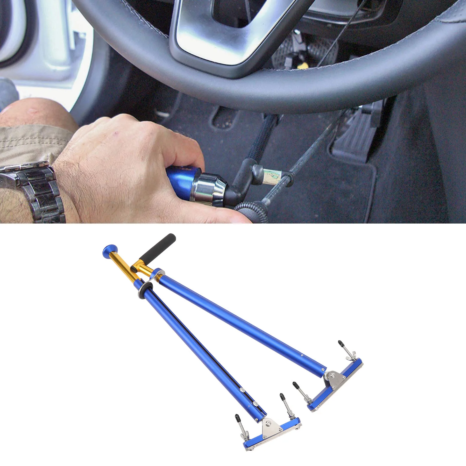 Commandes Manuelles Pour Conduite Handicapée - Réglables En Aluminium Argent - Neuf