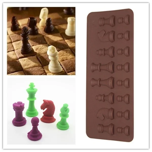 

Silicone Chess Chocolate Baking Tools DIY Chocolate Mold Non-Stick Silicone Cake Candy Mold Kitchen Gadgets