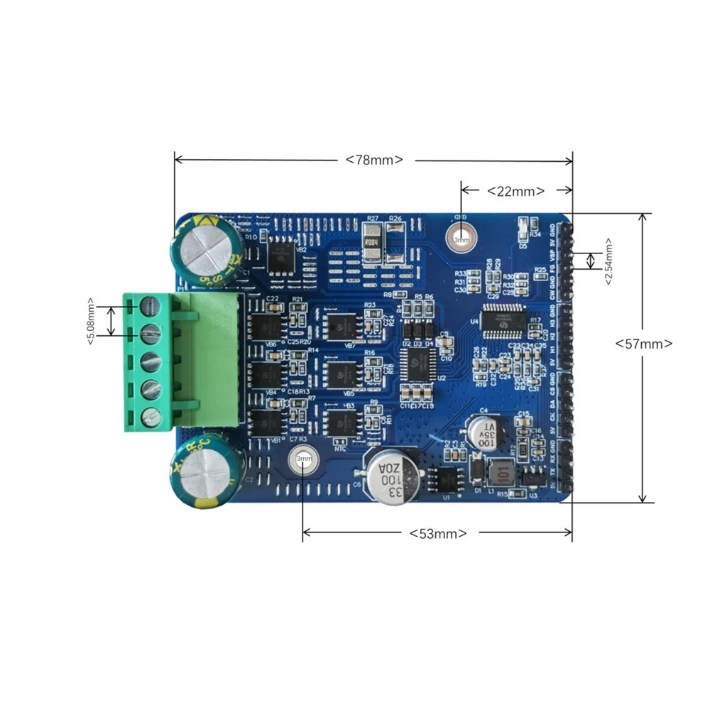 DC 6-80V BLDC Three Phase DC Brushless Motor Controller PWM High Power 1600W 20A Hall Motor Control Driver Board Regulator dc motor driver dc motor speed controller