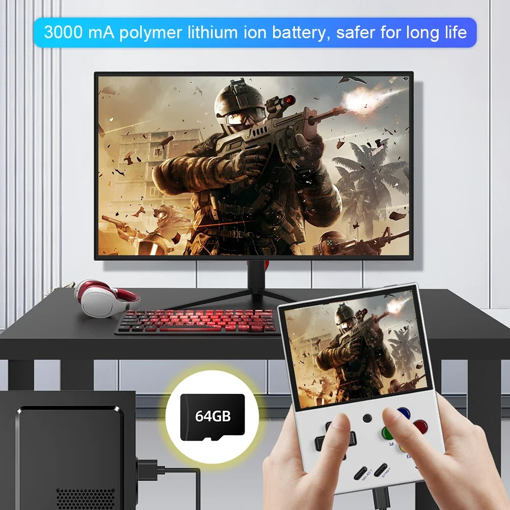 thumbnail image 5 of Tarjeta de memoria de 64G/128GB, tarjeta TF, tarjeta SD para consola de juegos portátil MIYOO MINI PLUS V3, más de 20 000 juegos con bolsa, accesorios MIYOO, 5 of 5