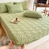 New Soft Cotton Velvet Taffees Only Product Bed Autumn/winter with Wool Thickened Warm Bedspread with Elastic Mattress Cover 1