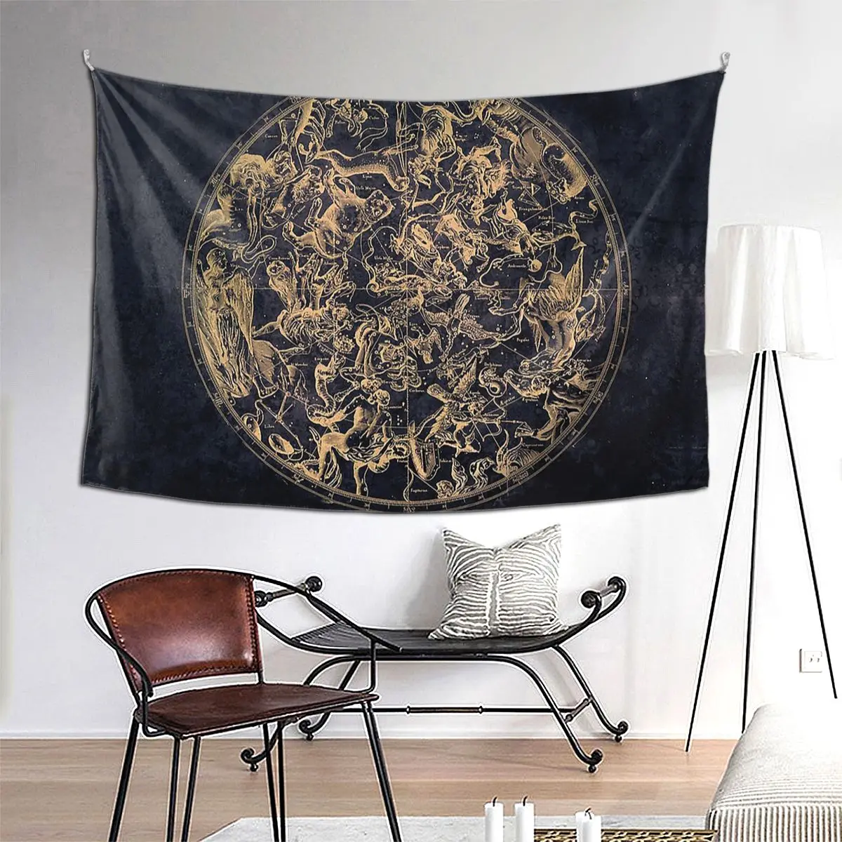 

Vintage Constellations And Astrological Signs Yellowed Ink Tapestry Wall Hanging Home Decor Tapestries for Living Room Bedroom