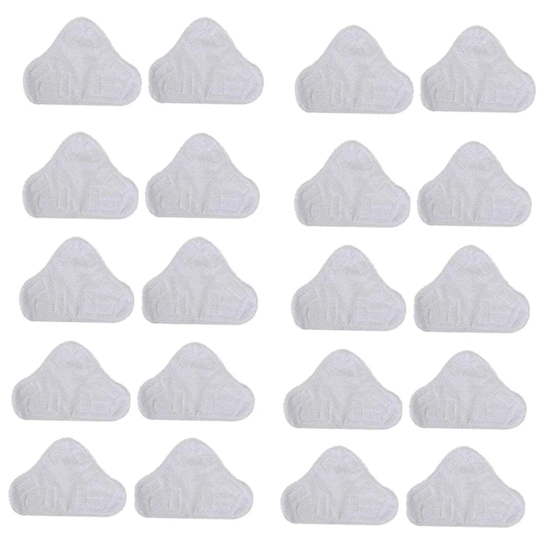 

20 Pack Replacement Steam Mop Microfiber Cloth Pad For H2O Mop X5 Triangular Drag