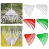 12/21 Tines Leaf Rake Tempered Plastic Rake Head Collecting Leaves Debris Garden Rake Lightweight Yard Grass Clean Tool 5