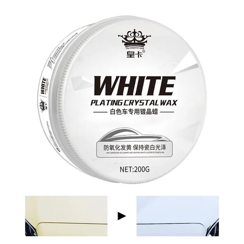 

White Car Wax Polish For Scratches High-gloss Shine Automotive Solid Wax Paste Car Care Supplies For Scratch Remover For White