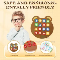 Parent-child Interaction Board Game Geometric Shape Color Cognitive 3D Puzzle Children Reaction Learning Board Developmental Toy 2