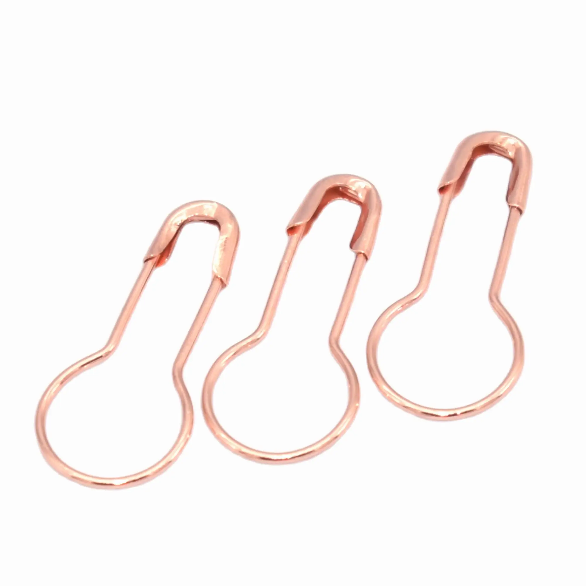 Bulb Safety Pins Pack of 100 Rose Gold Bulb Pins Calabash Pins