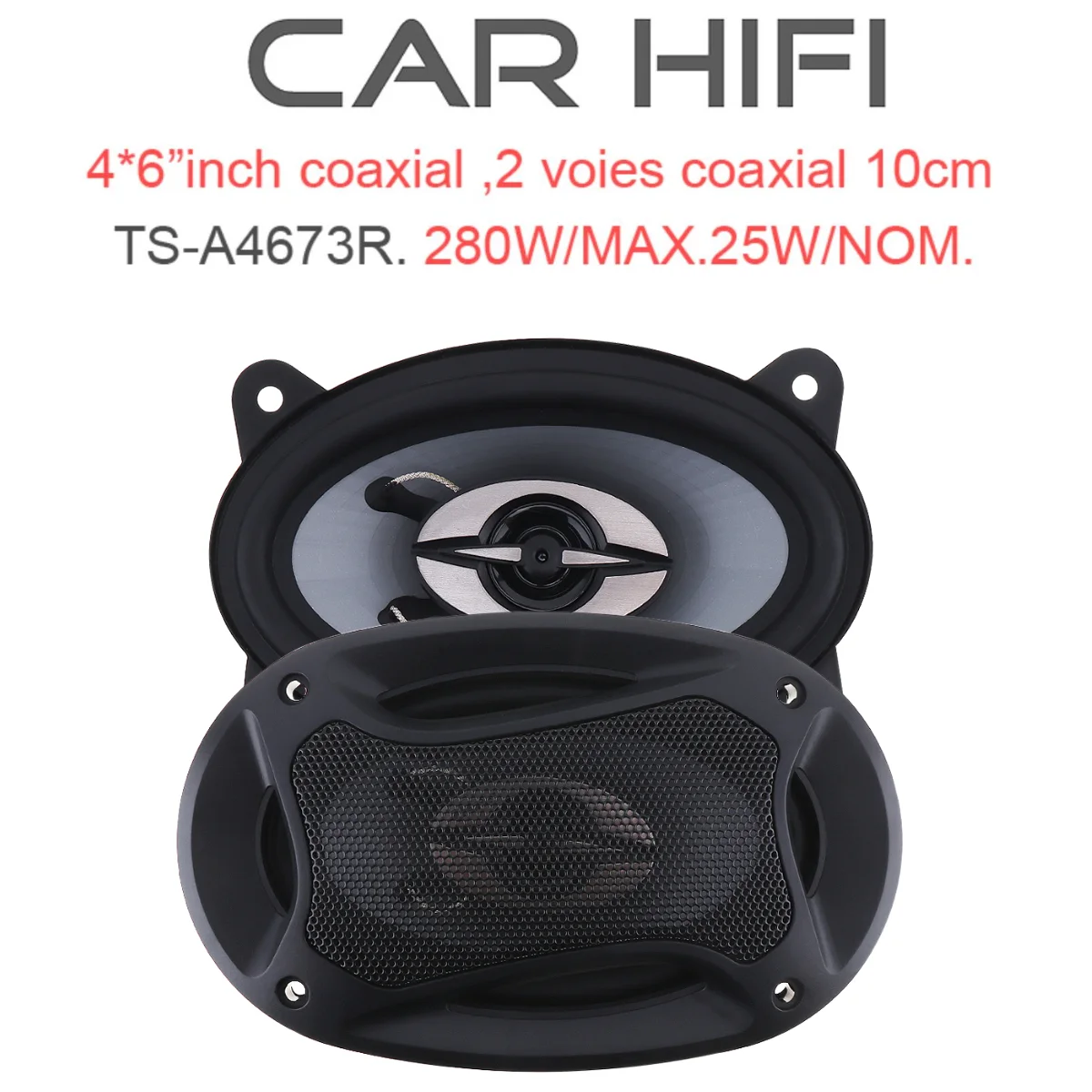 2pcs/set 4 x 6 Inch 280W Car Speaker TS-A4673R Vehicle Door Auto Audio Music Stereo Full Range Frequency Speakers